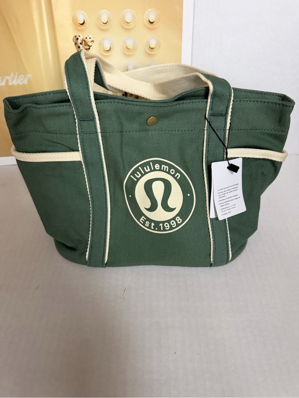 Lululemon Daily Multi-Pocket Mini Canvas Tote Bag 6.5L